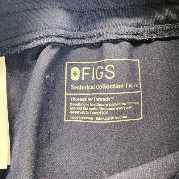 Figs Pants Womens XL/P Blue Scrub Bottom Zamora Jogger Nurse Workwear,Pockets - Picture 3 of 16